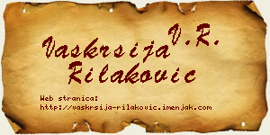 Vaskrsija Rilaković vizit kartica
